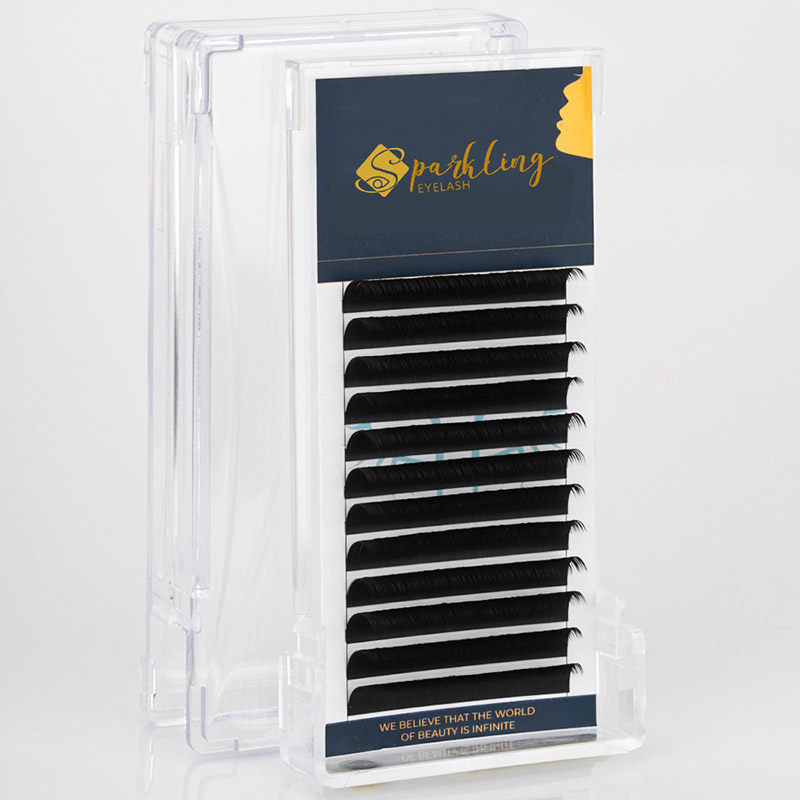 12 benzi Extensii de gene Easy Fan Volume 0,07 D Curl gene coreene PBT