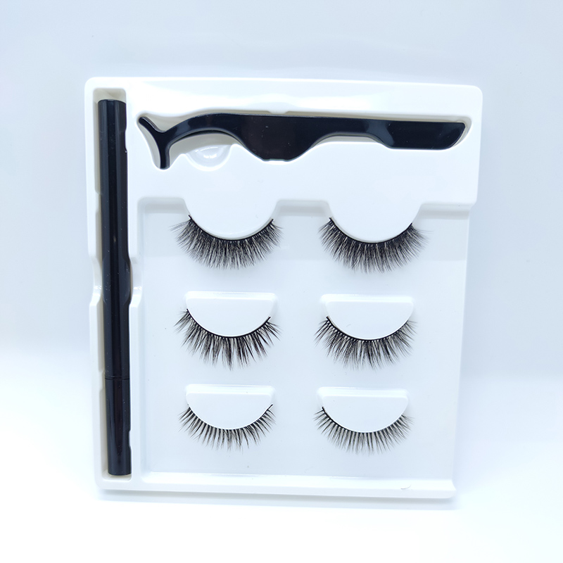 Kit 3D pentru gene false și pixuri cu lipici pentru gene fără magnetic