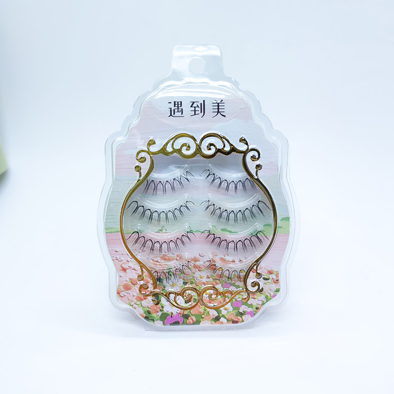 4 perechi Natural Look Cross Clear Band 5-7mm Cross Eyelash 07