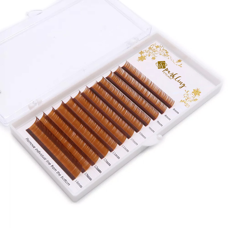 Extensii de gene de culoare Mink Lungime mixtă într-o singură tavă (c Curl 0,07 mm 7-15 mix)