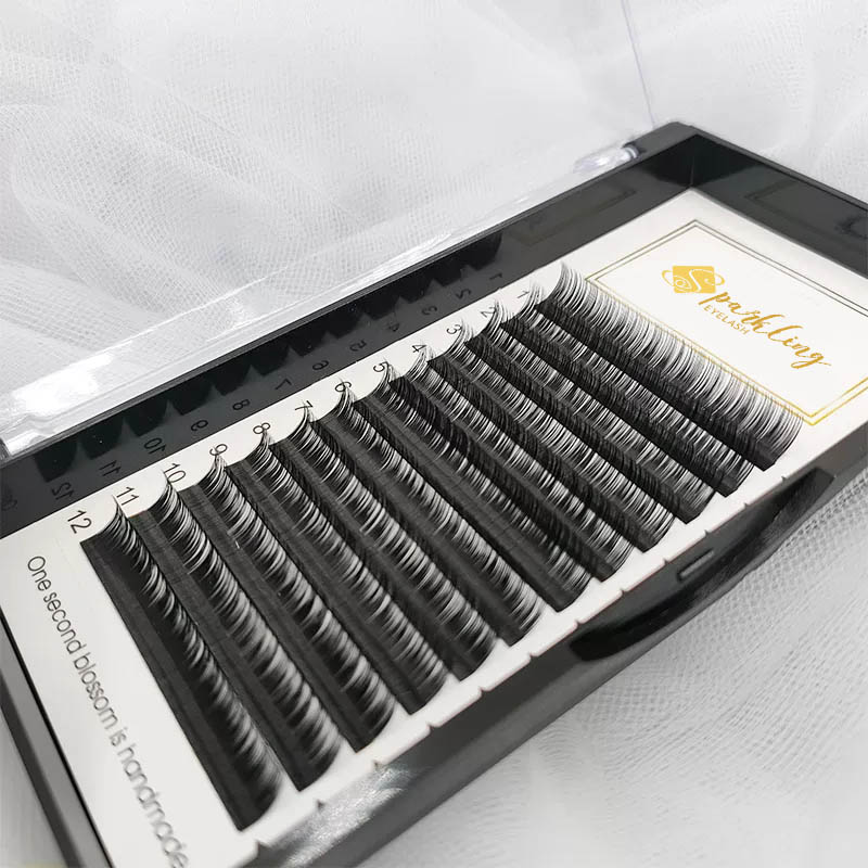 Extensie de gene D Curl 15-20 mm Tavă mixtă Silk Classic Lash Extensii individuale de gene