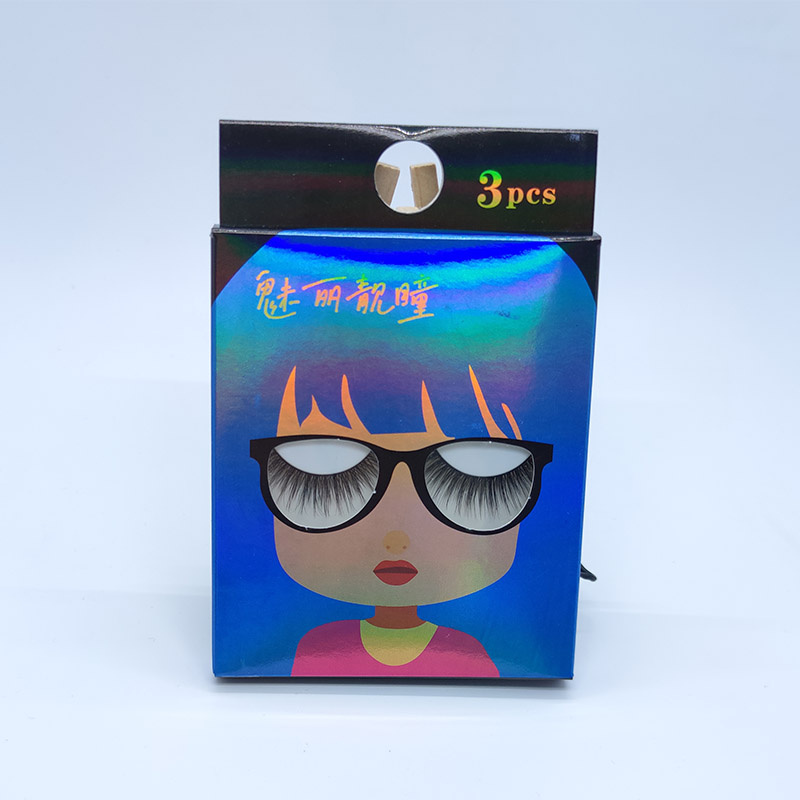 Natural Look Wispy Lashes 3D Eyelashes 3 Pachet multiplu Bandă din bumbac moale